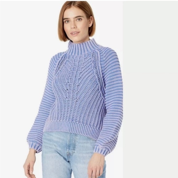 Free People Sweetheart sweater in blue egret medium - Picture 2 of 7